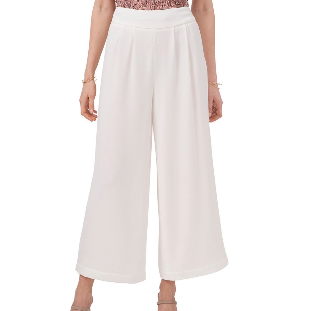 Wide leg cropped pants